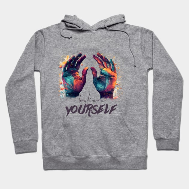 Believe in Yourself: Motivational and Inspirational Quotes Hoodie by A Floral Letter Capital letter A | Monogram, Sticker